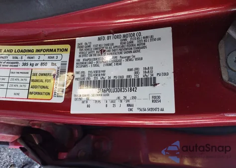 2013 Ford Fusion Hybrid Se from USA, damaged, VIN 3FA6P0LU3DR351842